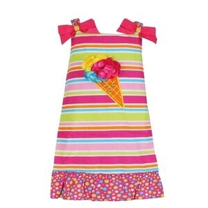 YOUNGLAND girls dress ice cream rainbow Sz 6X